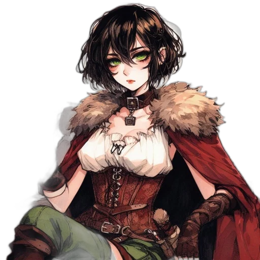 staff, dress, mask, weapon, fantasy art, concept art, pixel art, comic book art transparent PNG cut-out