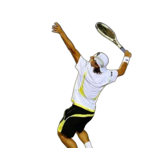 photorealistic, cartoon, oil painting, concept art, tennis, player, action, clay transparent PNG cut-out
