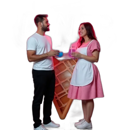 dress, food, umbrella, furniture, concept art, vaporwave, 3d render, outer space transparent PNG cut-out
