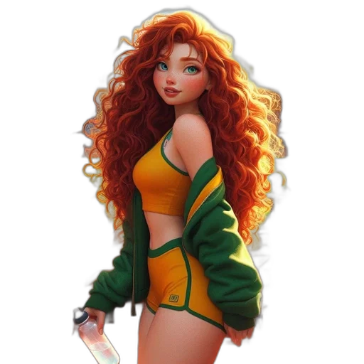 dress, jacket, fantasy art, concept art, comic book art, pixel art, green, colorful transparent PNG cut-out
