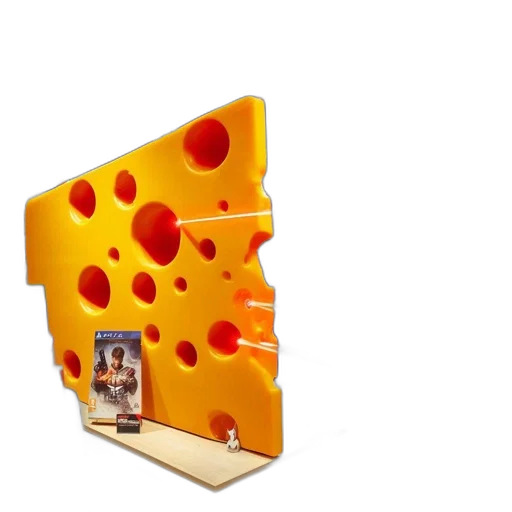 food, furniture, 3d render, golden, interior, view, shows, cheese-themed transparent PNG cut-out