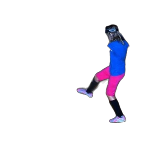 shoes, cartoon, 3d render, pixel art, concept art, neon, girl, blue transparent PNG cut-out
