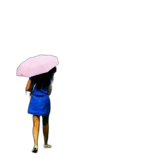umbrella, hat, dress, staff, 3d render, concept art, vaporwave, pixel art transparent PNG cut-out