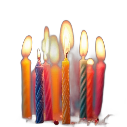 staff, 3d render, colorful, birthday transparent PNG cut-out