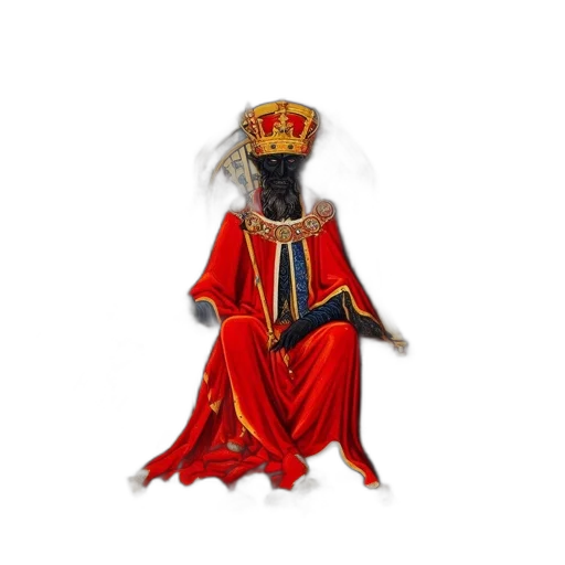 crown, animal, staff, dress, 3d render, fantasy art, concept art, pixel art transparent PNG cut-out