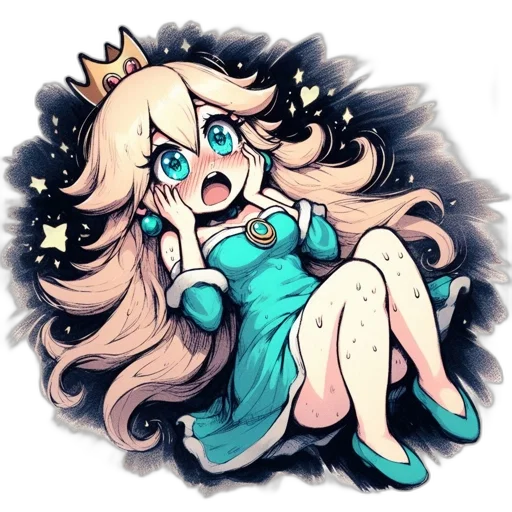 crown, dress, staff, creature, anime, pixel art, concept art, cartoon transparent PNG cut-out