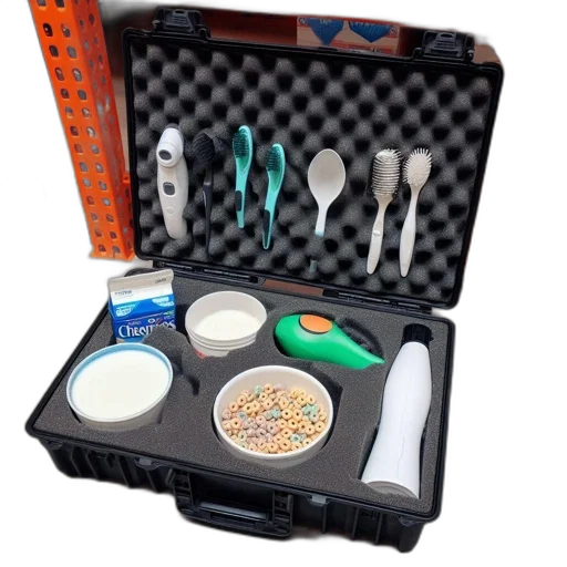 open, display, case, features, various, items, hair, trimmer transparent PNG cut-out