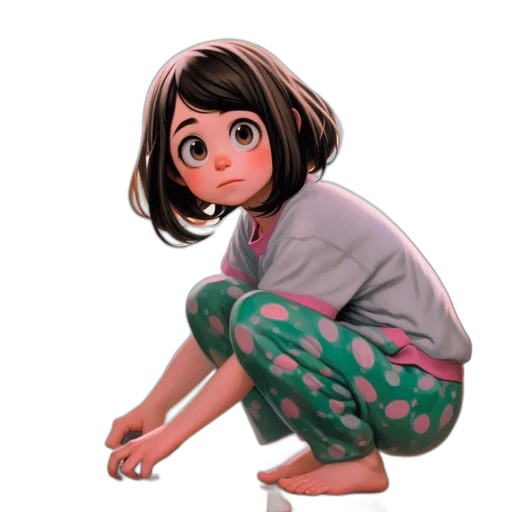 dress, creature, face, jacket, concept art, cartoon, anime, 3d render transparent PNG cut-out