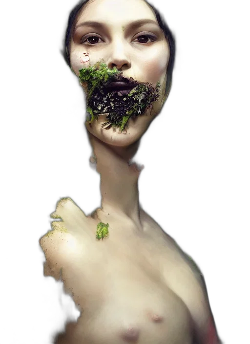 face, mask, creature, flower transparent PNG cut-out