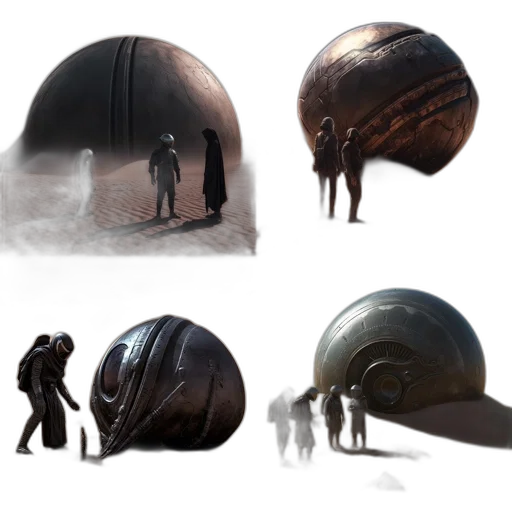 umbrella, hat, concept art, 3d render, fantasy art, photorealistic, outer space, fog transparent PNG cut-out