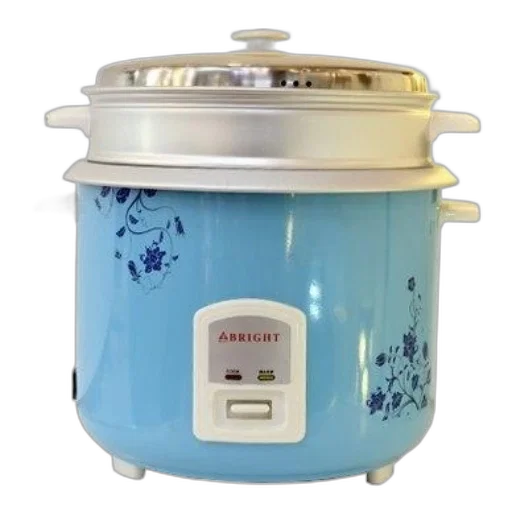 blue, white, electric, rice, cooker, floral, designs, featuring transparent PNG cut-out