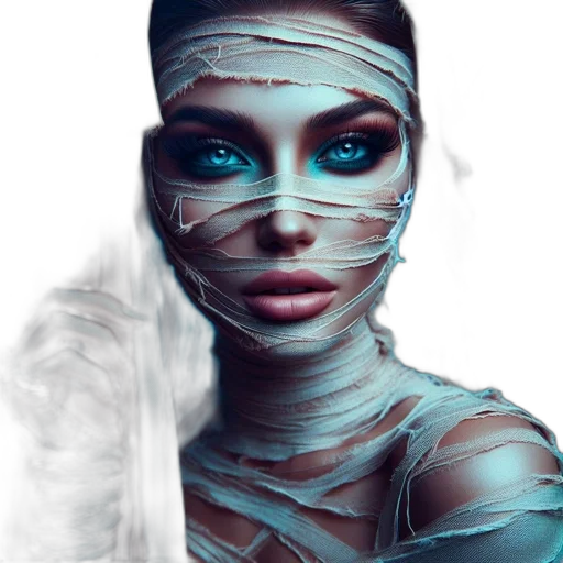 mask, face, dress, jewelry, fantasy art, photorealistic, cyberpunk, concept art transparent PNG cut-out