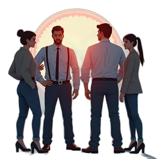 staff, jacket, concept art, comic book art, 3d render, cartoon, outer space, fire transparent PNG cut-out