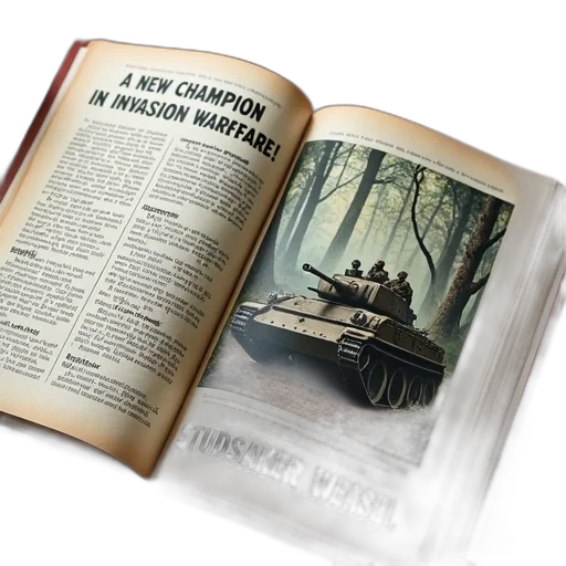 weapon, concept art, comic book art, forest, vintage, magazine, page, featuring transparent PNG cut-out