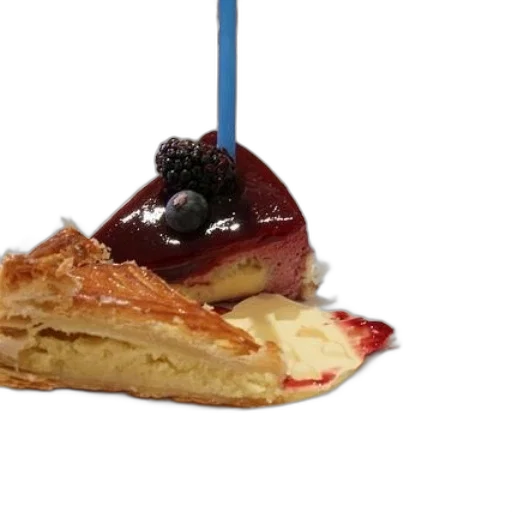 food, crown, photorealistic, slice, cake, blueberry, blackberry, top transparent PNG cut-out
