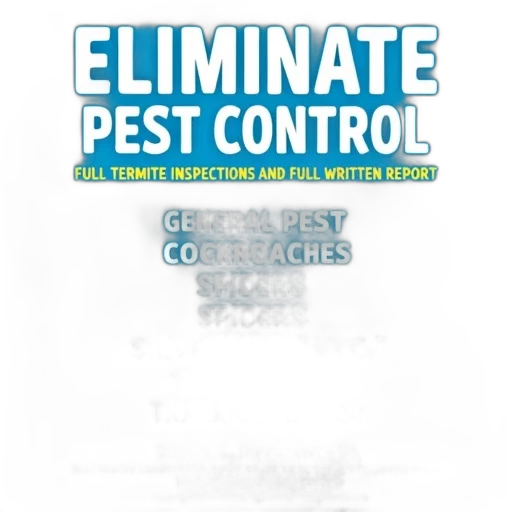 promotional, poster, pest, control, service, blue, background, white transparent PNG cut-out
