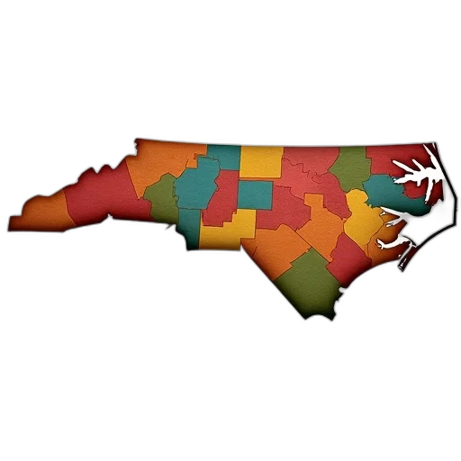 map, north, carolina, all transparent PNG cut-out