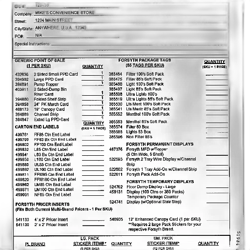 detailed, invoice, mike, convenience, store, listing, various, products transparent PNG cut-out
