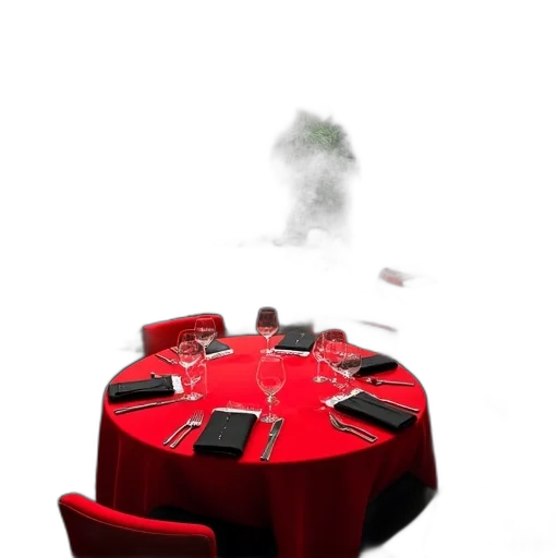 furniture, umbrella, food, robot, 3d render, concept art, photorealistic, fog transparent PNG cut-out