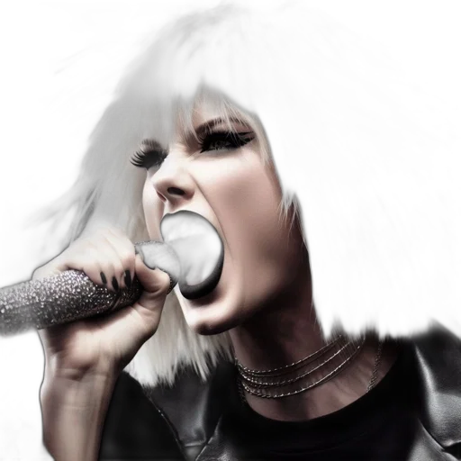photorealistic, cartoon, fantasy art, concept art, woman, vivid, makeup, sings transparent PNG cut-out