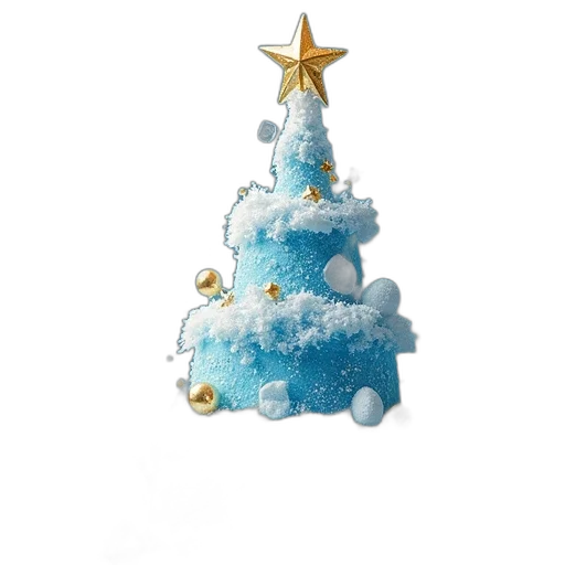 tree, staff, 3d render, photorealistic, snow, blue, sugar, dropper transparent PNG cut-out