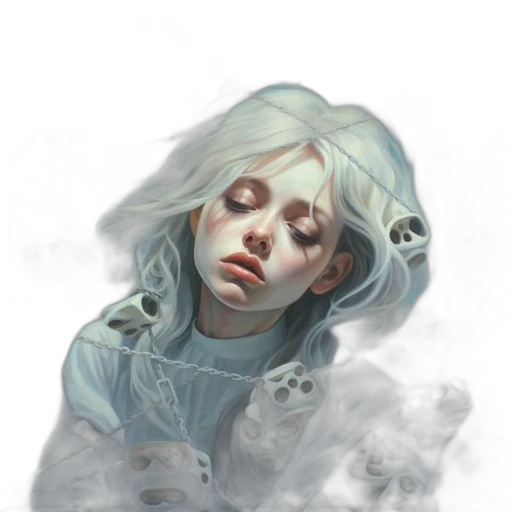 face, mask, creature, concept art, fantasy art, photorealistic, comic book art, fog transparent PNG cut-out