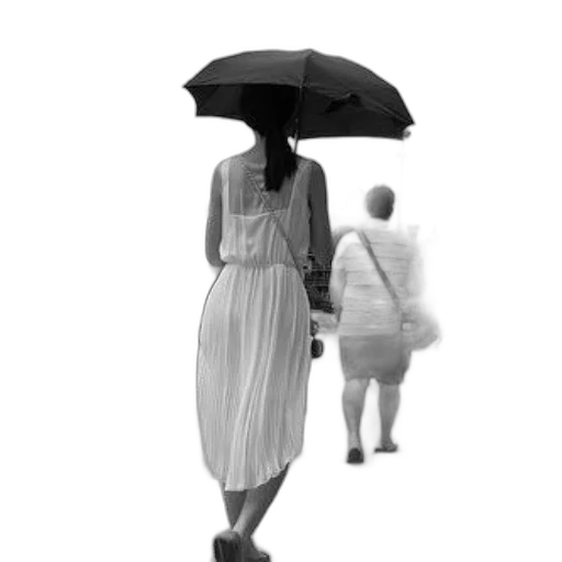 umbrella, dress, hat, staff, photorealistic, concept art, 3d render, pencil sketch transparent PNG cut-out