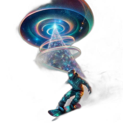 hat, staff, umbrella, robot, concept art, fantasy art, vaporwave, 3d render transparent PNG cut-out