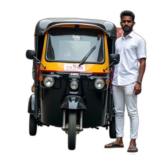 car, man, white, shirt, pants, stands, beside, black transparent PNG cut-out