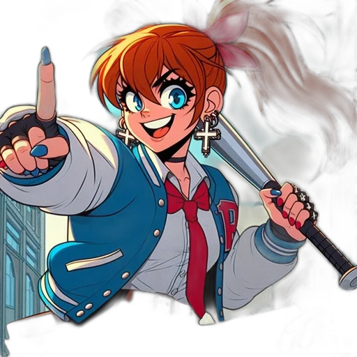 staff, weapon, jacket, sword, anime, concept art, cartoon, pixel art transparent PNG cut-out