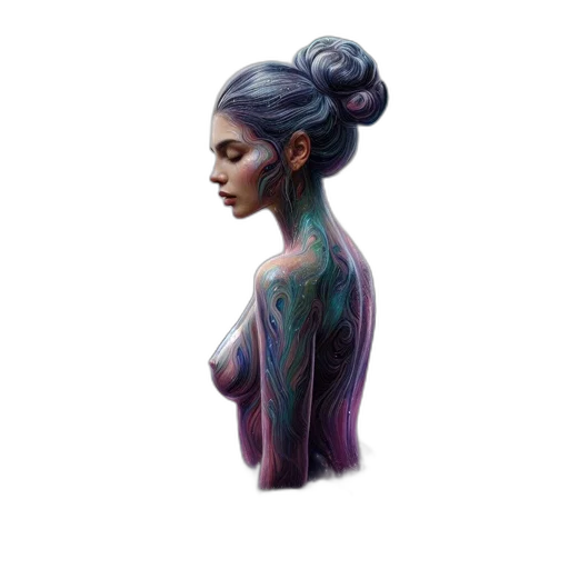 dress, jewelry, crown, hair, fantasy art, concept art, watercolor, pixel art transparent PNG cut-out