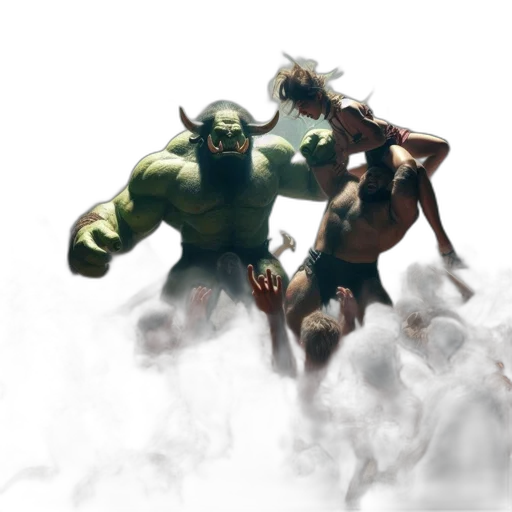 dragon, concept art, fantasy art, 3d render, comic book art, fog, intense, crowded transparent PNG cut-out