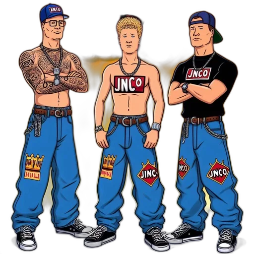 cartoon, concept art, comic book art, characters, king, hill, don, vibrant transparent PNG cut-out