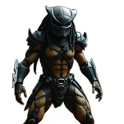 robot, creature, concept art, 3d render, fantasy art, comic book art, predator, figure transparent PNG cut-out