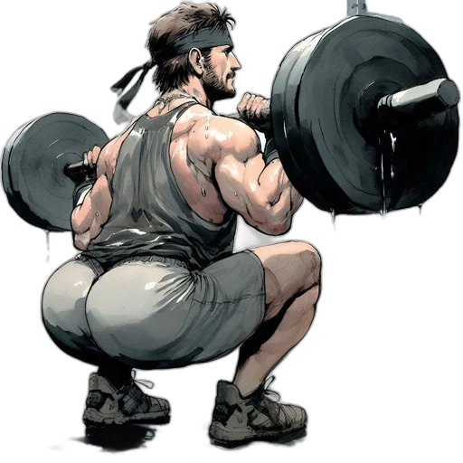 weapon, concept art, comic book art, photorealistic, muscular, man, grey, outfit transparent PNG cut-out
