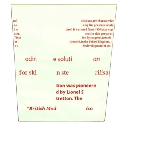 text-based, image, discussing, use, iodine, solutions, pre-operative, skin transparent PNG cut-out