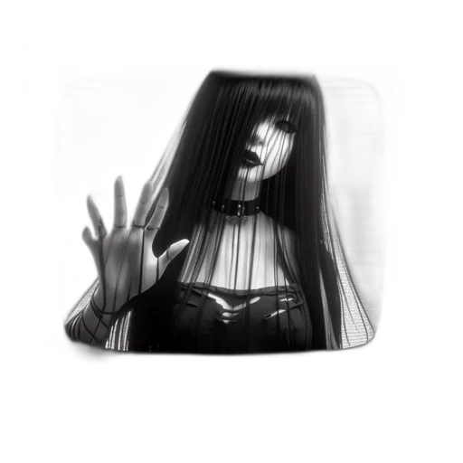 mask, hair, face, dress, concept art, photorealistic, comic book art, 3d render transparent PNG cut-out
