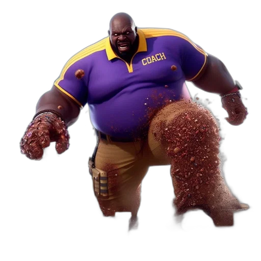 creature, animal, food, weapon, concept art, 3d render, comic book art, city transparent PNG cut-out