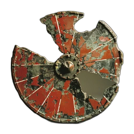 weapon, jewelry, crown, staff, red, circular, object, faded transparent PNG cut-out