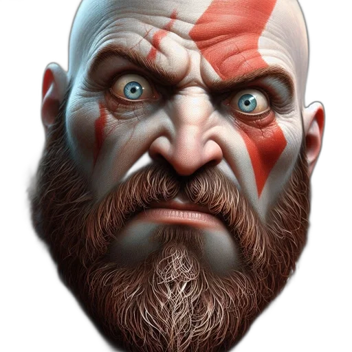 face, mask, photorealistic, concept art, fantasy art, comic book art, red, close-up transparent PNG cut-out