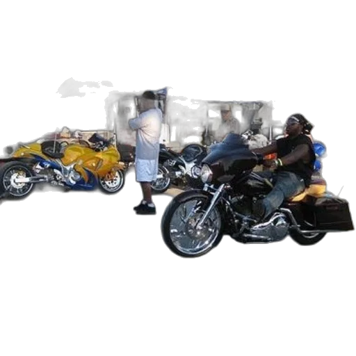 3d render, concept art, photorealistic, man, rides, motorcycle, while, another transparent PNG cut-out