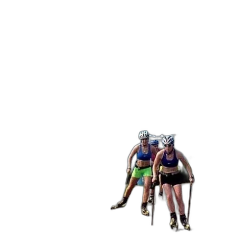 staff, 3d render, pixel art, concept art, three, people, rollerblading, path transparent PNG cut-out