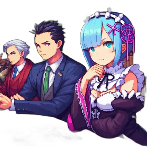 staff, dress, weapon, anime, pixel art, concept art, cartoon, fire transparent PNG cut-out