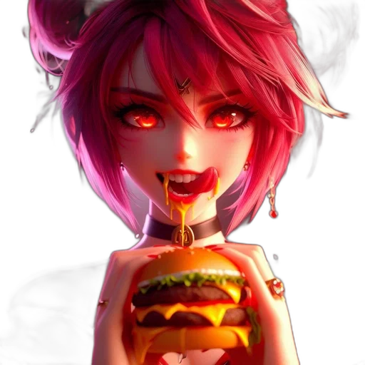 food, staff, animal, face, concept art, fantasy art, pixel art, anime transparent PNG cut-out