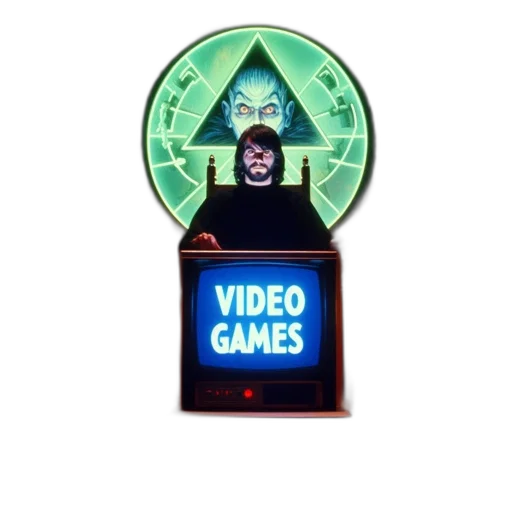 pixel art, cyberpunk, concept art, vaporwave, ominous, scene, features, significant transparent PNG cut-out