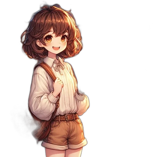 jacket, staff, dress, creature, watercolor, anime, pixel art, fantasy art transparent PNG cut-out