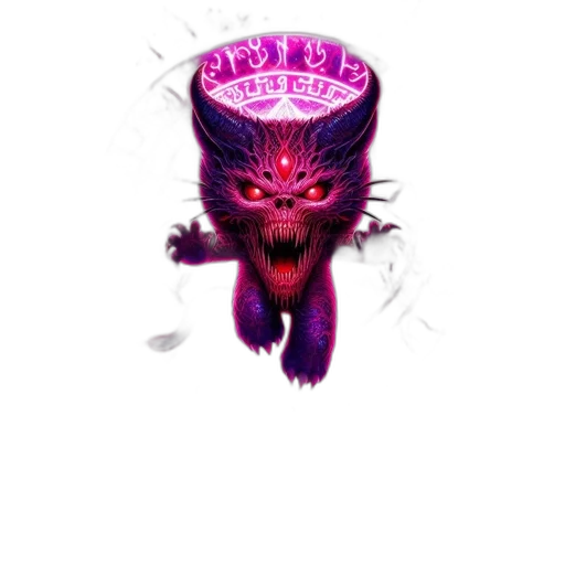 creature, staff, pixel art, fantasy art, concept art, vaporwave, intimidating, summons transparent PNG cut-out