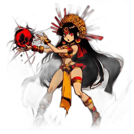 staff, weapon, fantasy art, pixel art, concept art, anime, red, animated transparent PNG cut-out