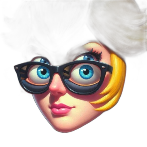 face, mask, crown, 3d render, concept art, cartoon, pixel art, blonde-haired transparent PNG cut-out