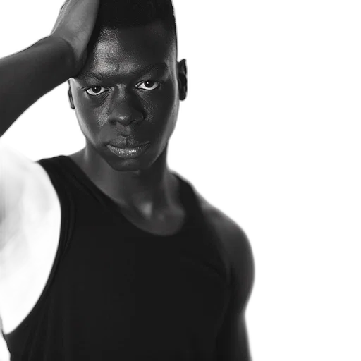 face, young, man, seen, side, profile, gazes, viewer transparent PNG cut-out